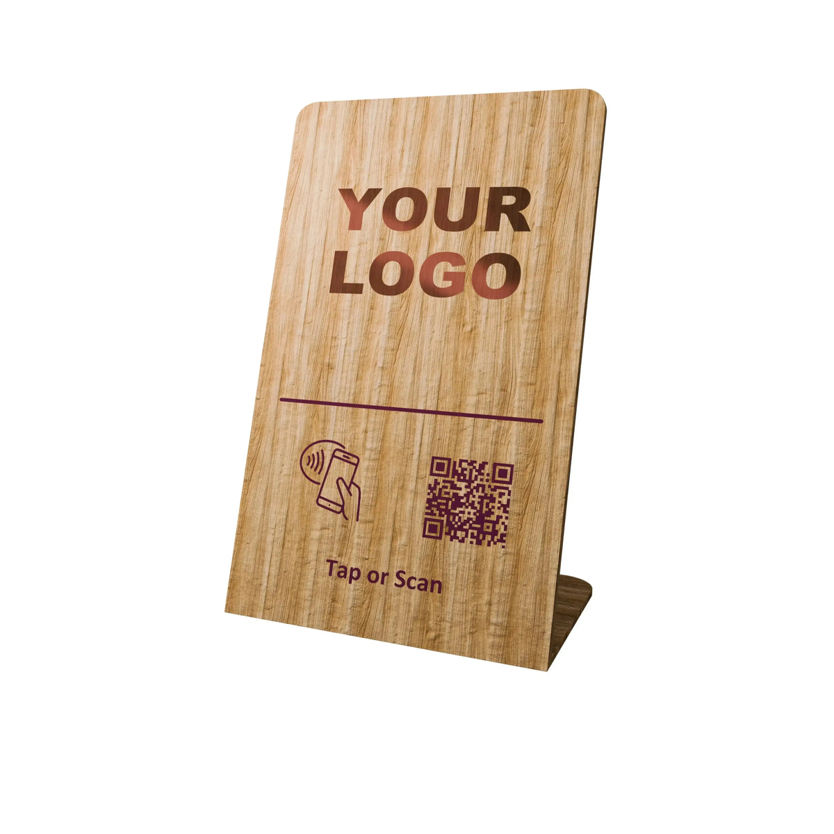 Wood Digital Table Tent TekMark