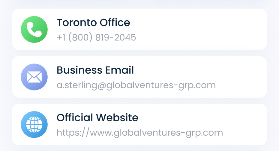 Phone, email & website